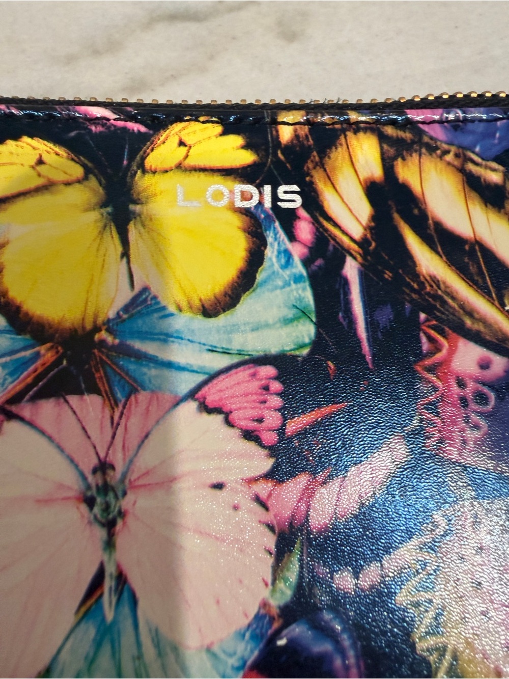 LODIS Multicolor Butterfly Wristlet Pouch and Coin Purse NWOT - Picture 3 of 11